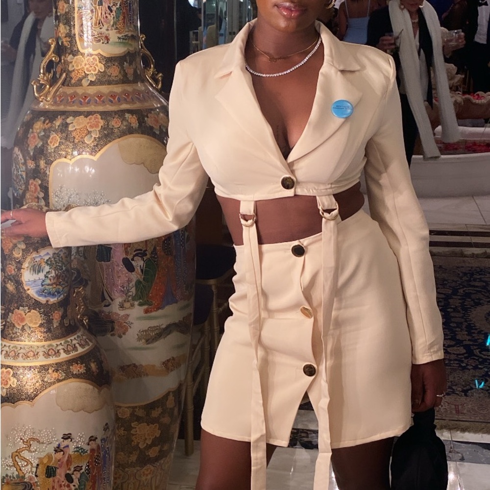 Chic Cream Two-Piece Set - Picture 3 of 9